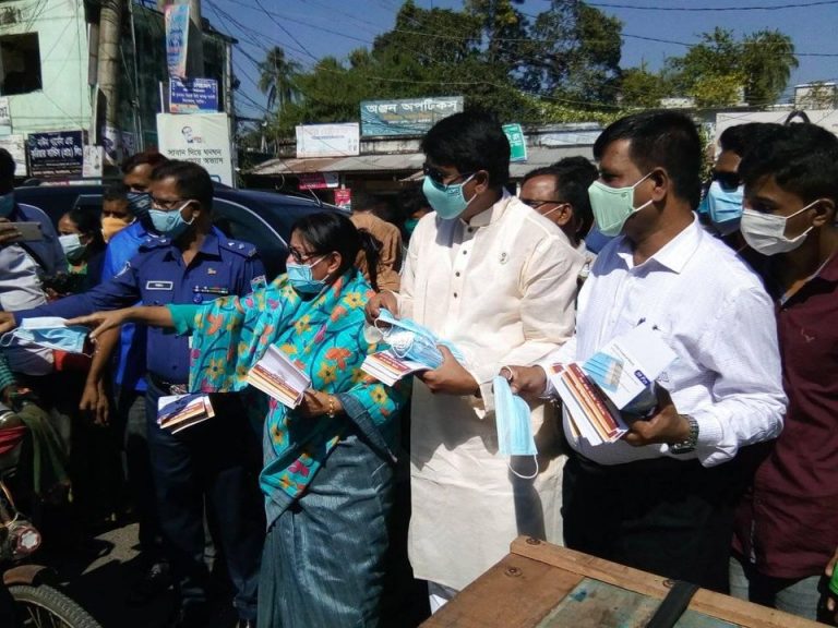 নাটোরে করোনার ২য় পর্যায়ের সংক্রমণ প্রতিরোধে প্রচার অভিযান